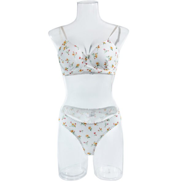Summer Sexy Lingerie Set  Sexy Rural Underwear Style Small Floral Pattern With Steel Boning - 图片 5