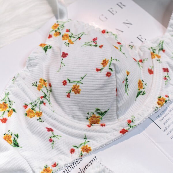 Summer Sexy Lingerie Set  Sexy Rural Underwear Style Small Floral Pattern With Steel Boning - 图片 7