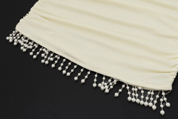 Retro Halter Tassel Bodycon Dress Niche Design Backless Slim Mini Dress Vacation Style Sexy Dress - 图片 7