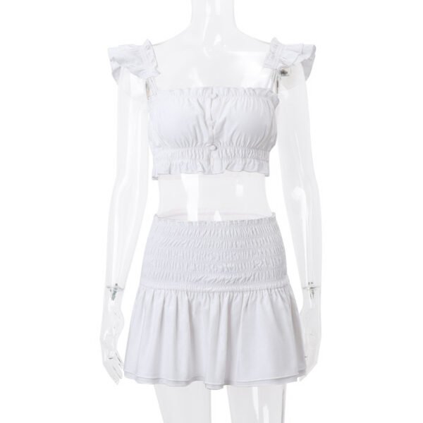 Summer New Style Women's clothing Simple Short Top and A line skirt - 图片 5