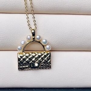 Natural Pearl Pendant Necklace Collar Chain