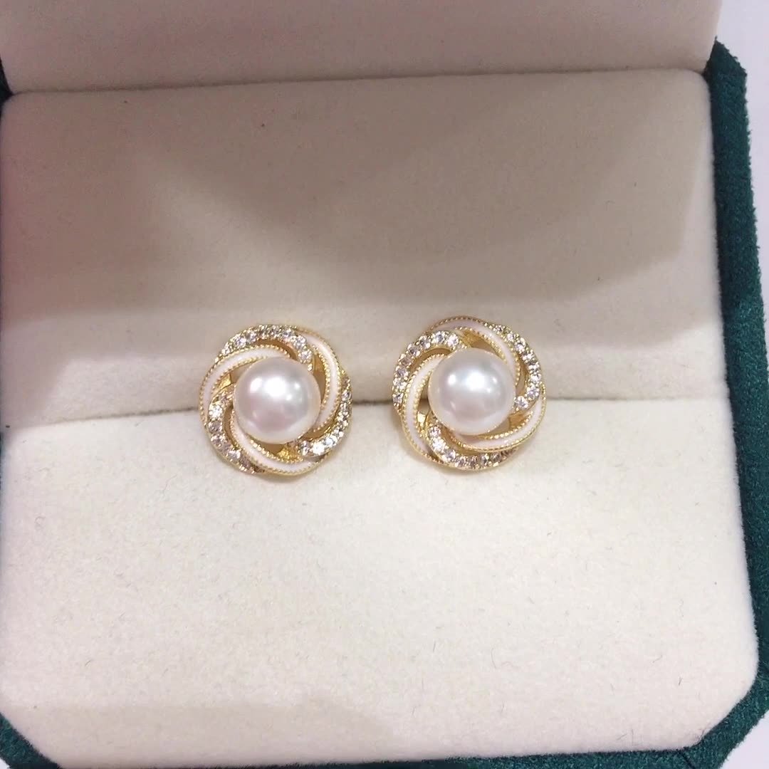 Bird's Nest Pearl Earrings, S925 Pure Silver Gift