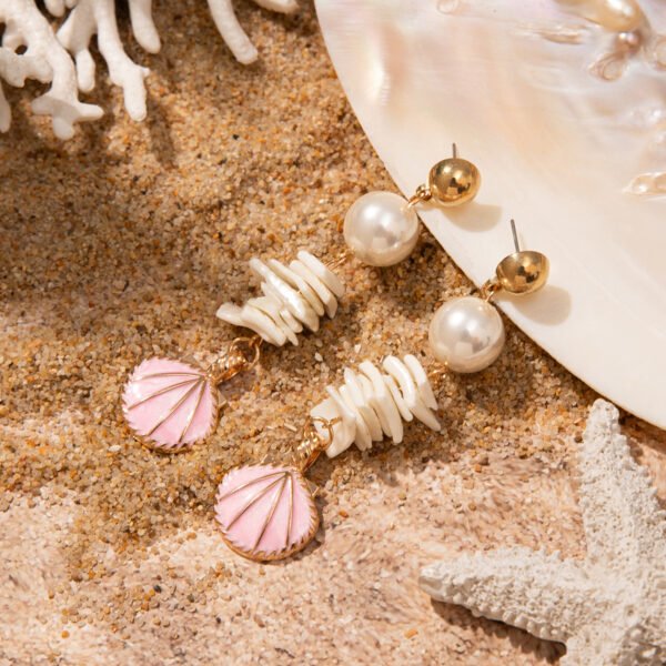 Gold Starfish & Graduated Pearl Drop Earrings - Beachy Boho Seaside Jewelry, 3 Pairs