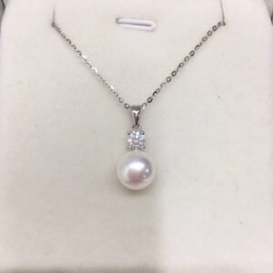 Pearl Pendant Princess Style S925 Pure Silver Pearl Necklace
