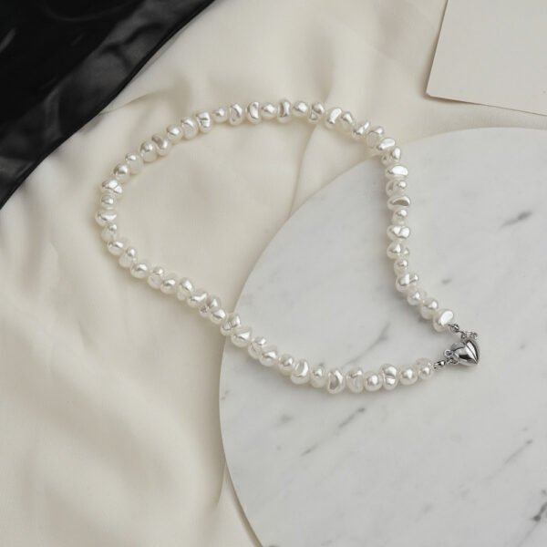 Bohemian Irregular Pearl Jewelry Set: Necklace and Bracelet, Vintage - Style Fashion Jewelry for Women, Ideal for Beach & Festival Looks - 图片 3