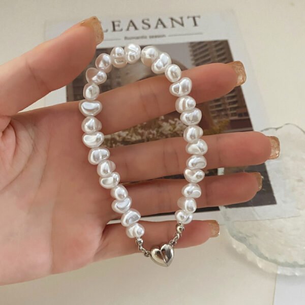 Bohemian Irregular Pearl Jewelry Set: Necklace and Bracelet, Vintage - Style Fashion Jewelry for Women, Ideal for Beach & Festival Looks - 图片 4