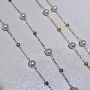 Pearl Threader Necklace - Gold & Silver Tassel Drop Jewelry for Women