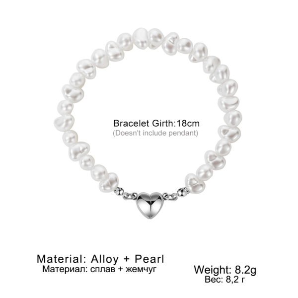 Bohemian Irregular Pearl Jewelry Set: Necklace and Bracelet, Vintage - Style Fashion Jewelry for Women, Ideal for Beach & Festival Looks - 图片 5