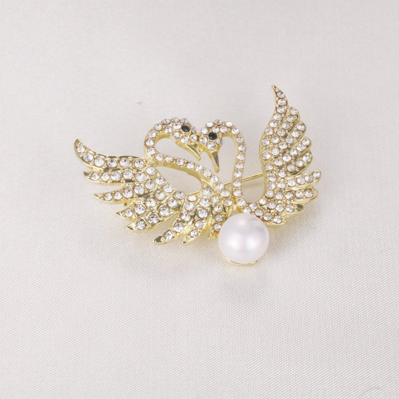 Nature-Inspired Pearl Brooch Collection – Elegant Crystal Enamel Jewelry - 图片 18