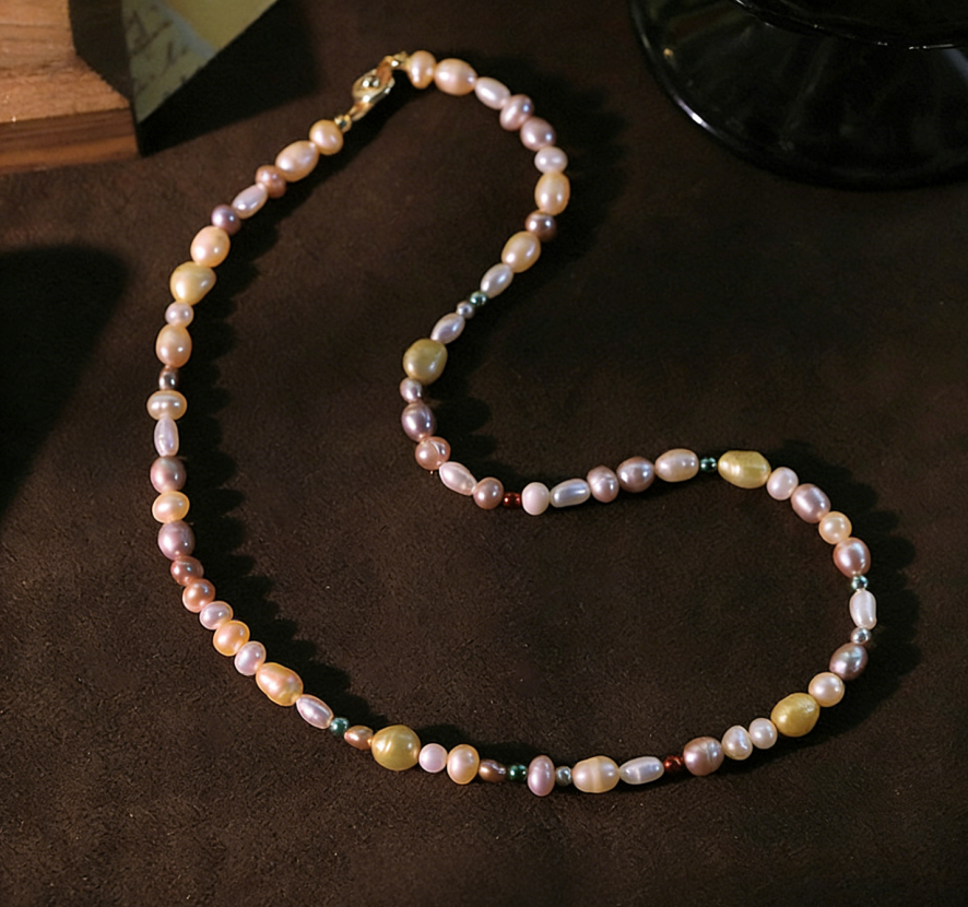 Natural Gradient Pearl Necklace - 图片 3