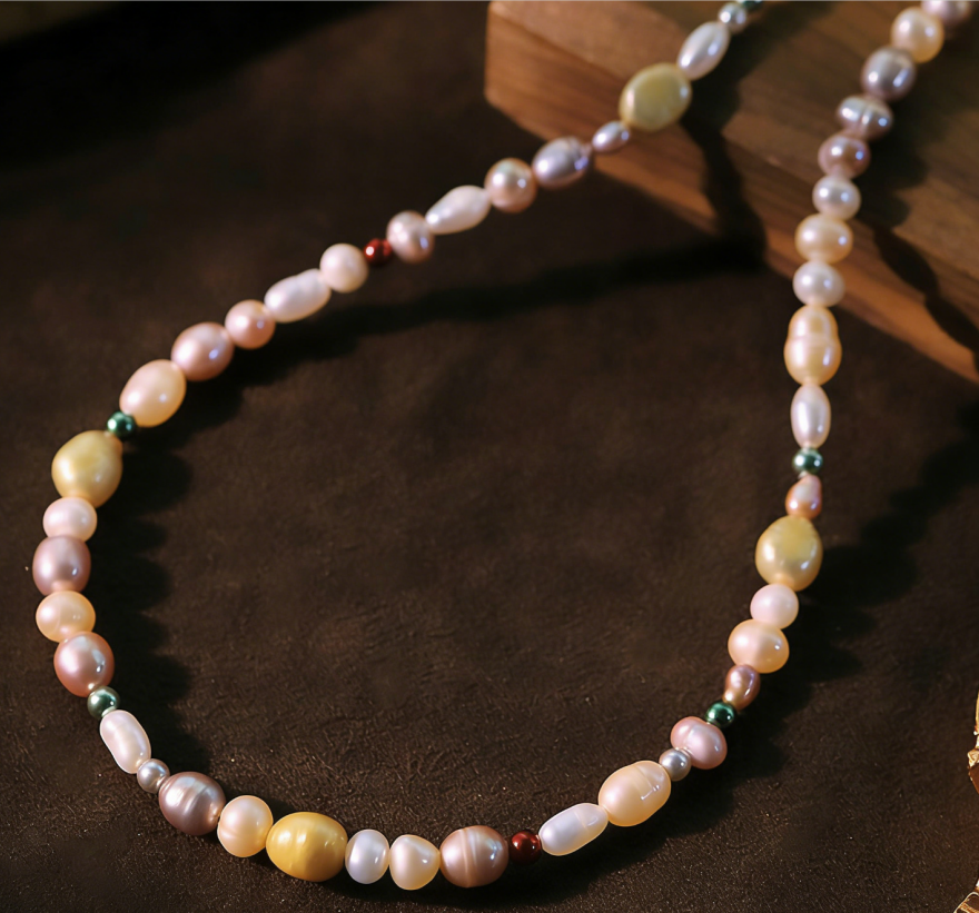 Natural Gradient Pearl Necklace - 图片 2