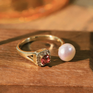 natural pearl ring