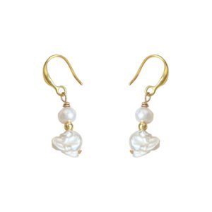 Asymmetric Irregular Freshwater Pearl Earrings
