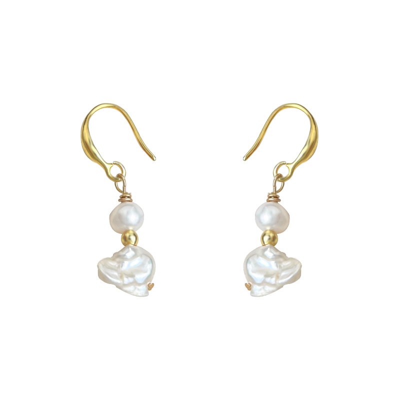 Asymmetric Irregular Freshwater Pearl Earrings