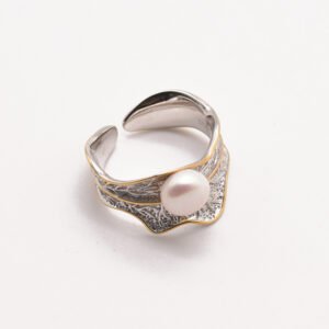 Handcrafted Luminous Freshwater Pearl Statement Ring