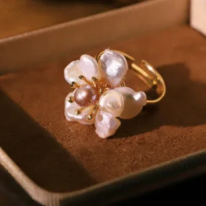 Baroque Pearl Open Ring