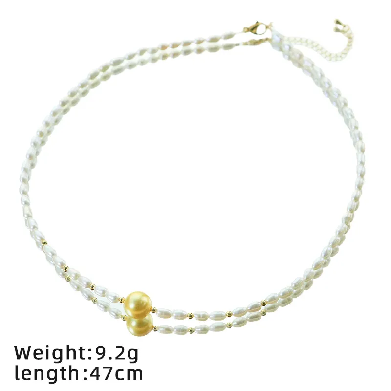 Freshwater Pearl Choker Necklace And Bracelet - 图片 3
